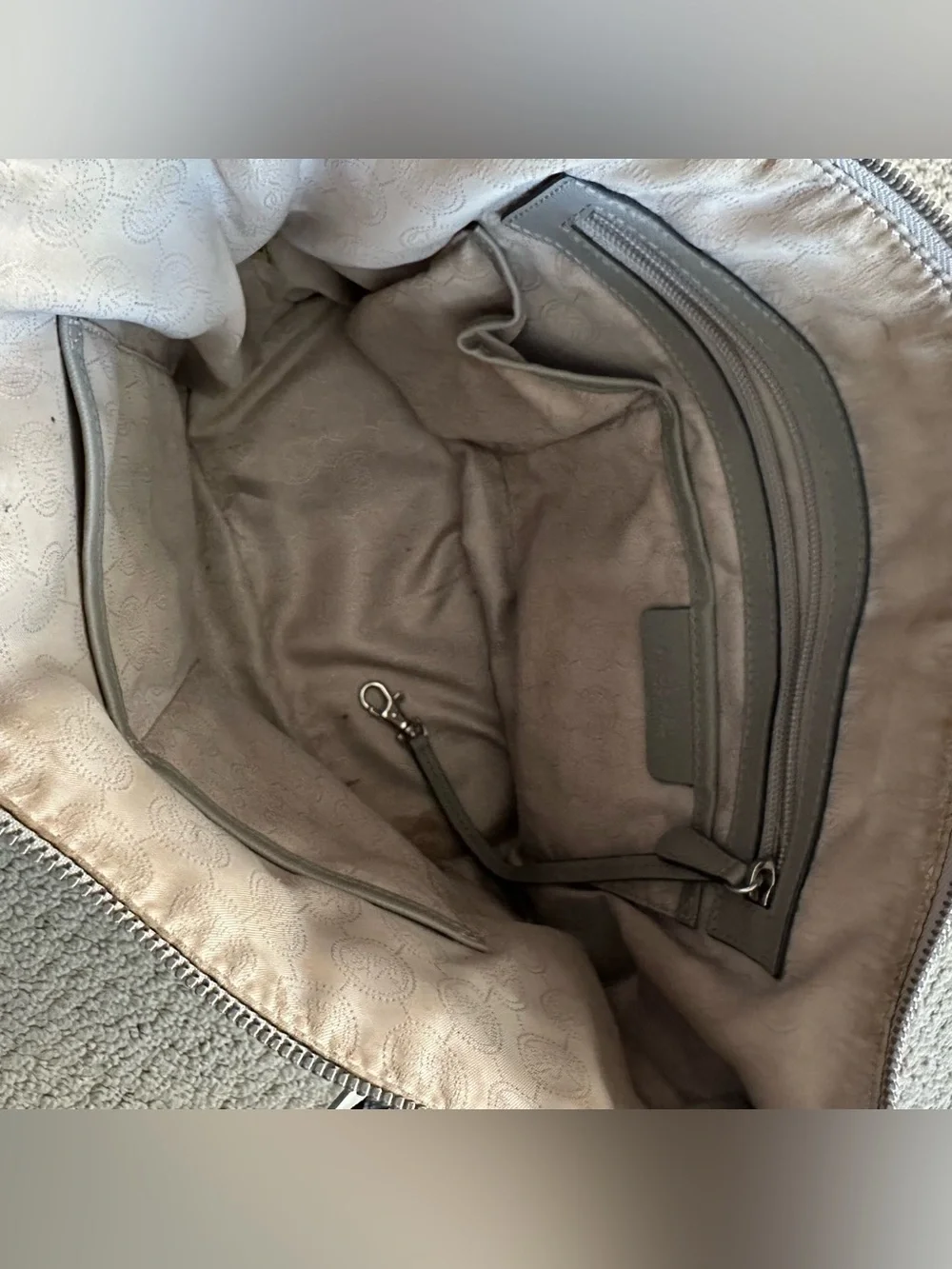 Michael Kors Gray/taupe Tote Bag with Exterior Pockets